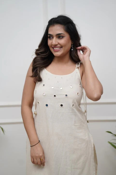Cotton Speggitti Set with Real Mirror Work