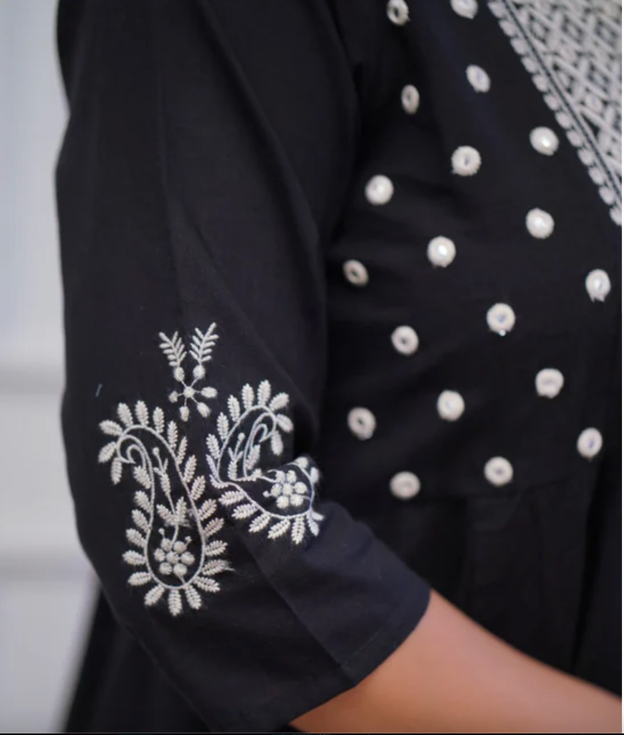 Elegant Black flared Cotton Palazzo Set