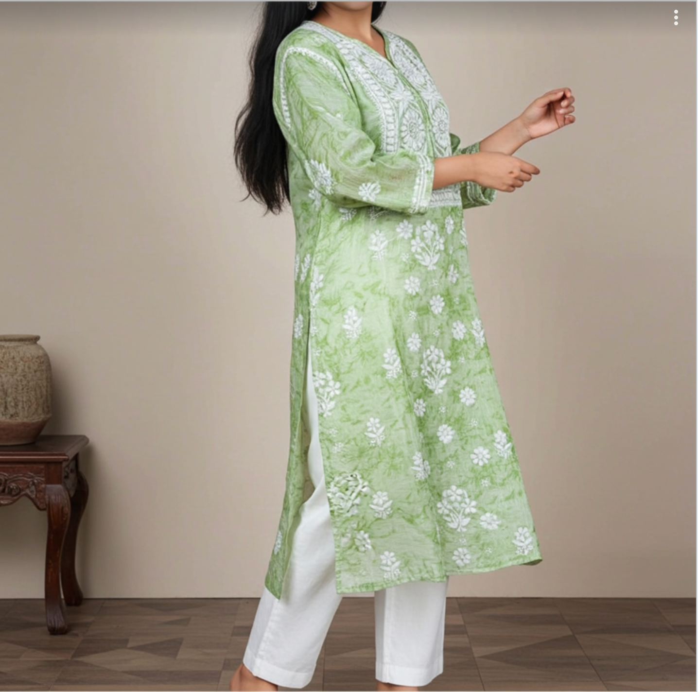 Kota Shiburi Chikankari Kurti