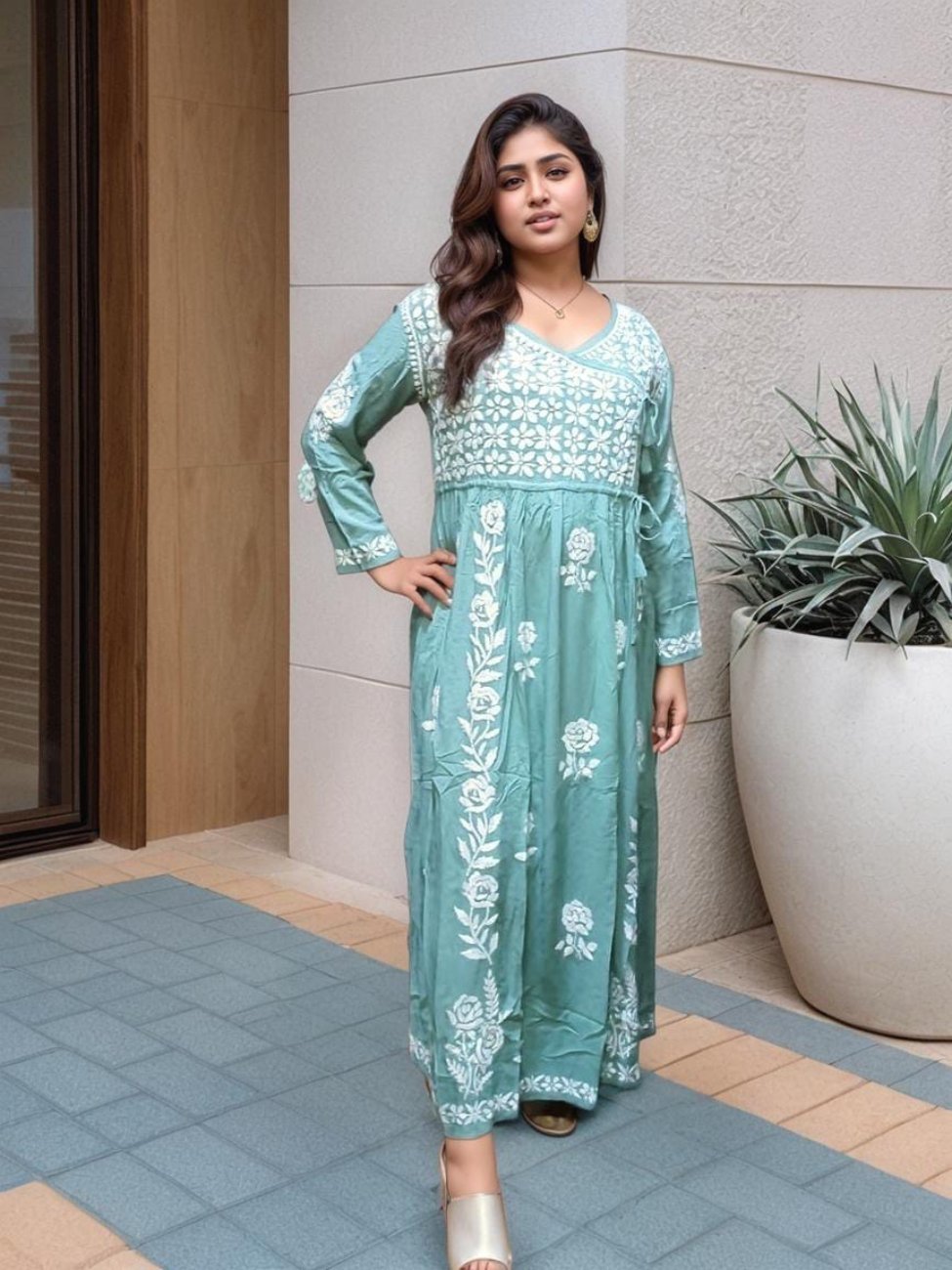 Pure Modal Angrakha Gown