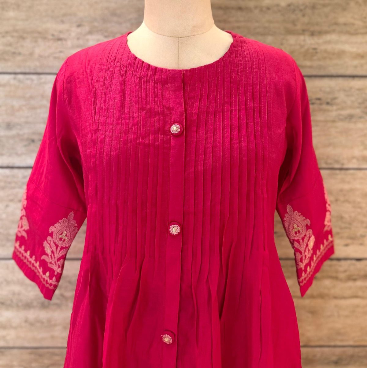 Stunning Pink A -Line Kurta Set