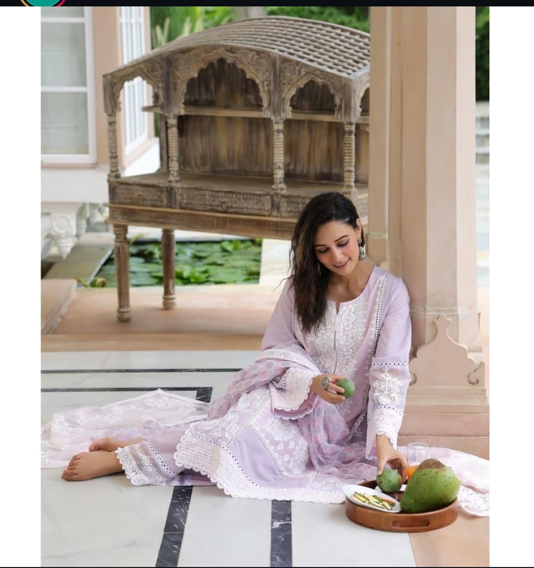 Premium Motif and Pearl lavender Suit