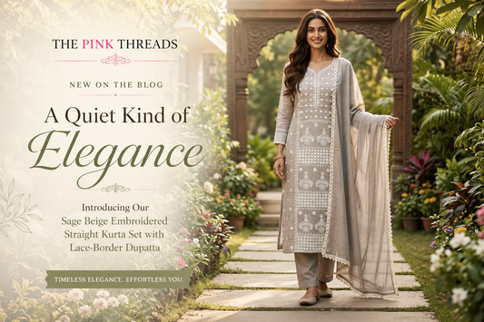 Quiet Kind of Elegance: Introducing Our Sage Beige Embroidered Kurta Set