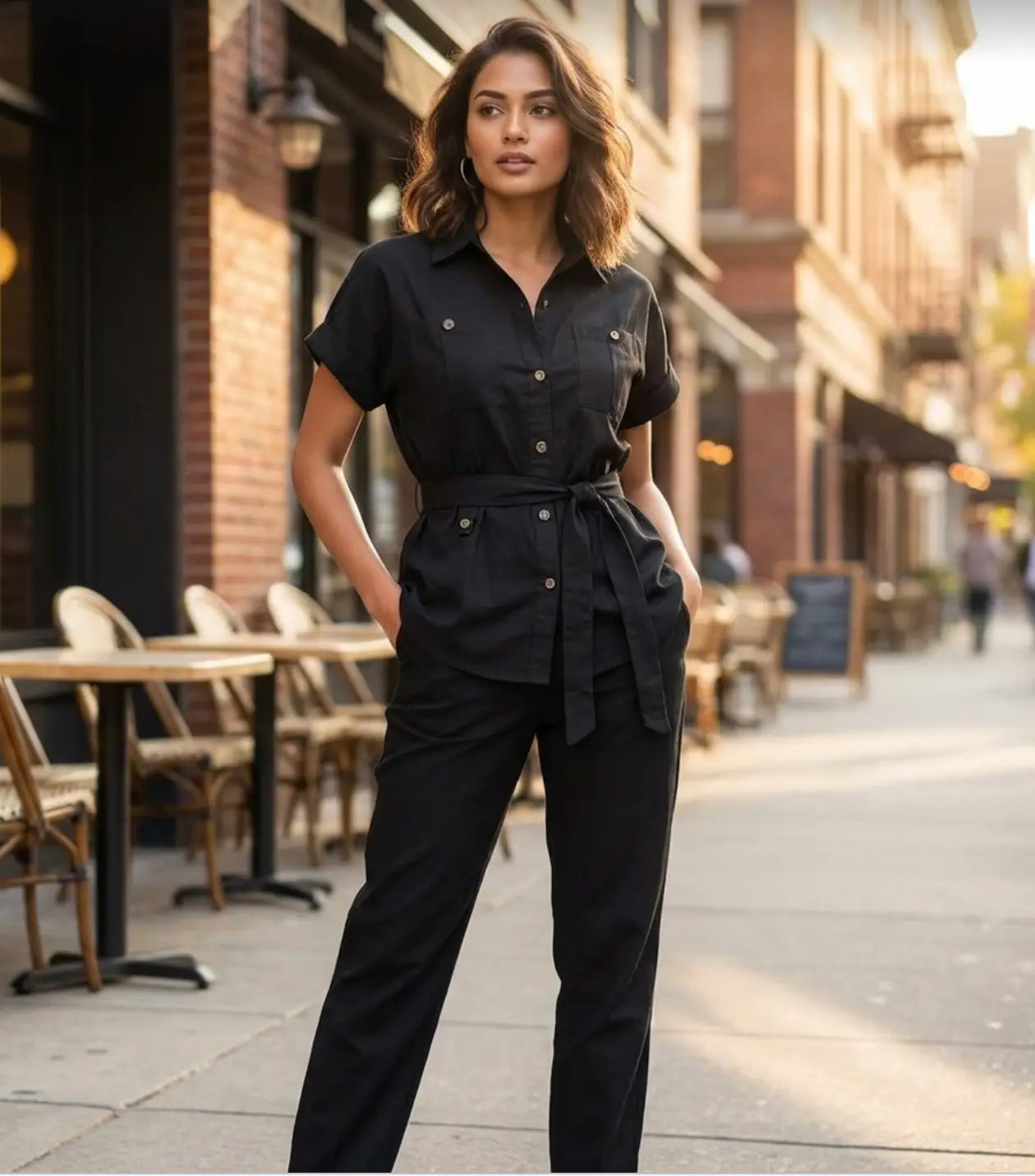 Trendy Co-ord Set In Black
