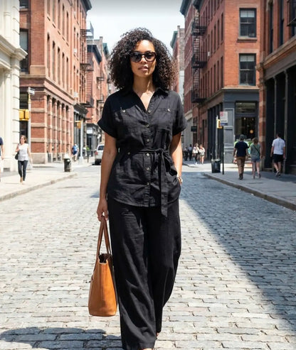 Trendy Co-ord Set In Black