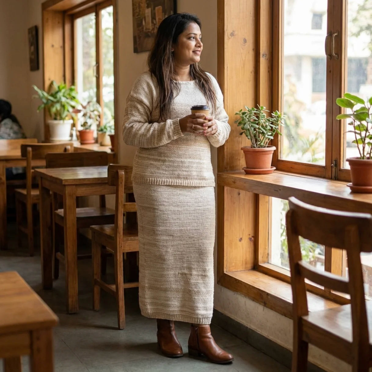 Effortless Chic: The Striped Knit Co-Ord Set