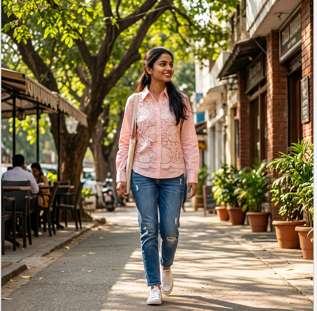 Chic Floral Embroidered Lace Shirt