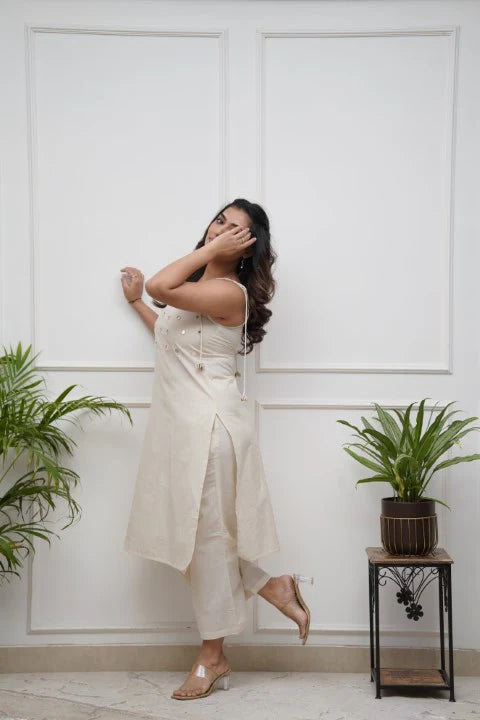 Cotton Speggitti Set with Real Mirror Work