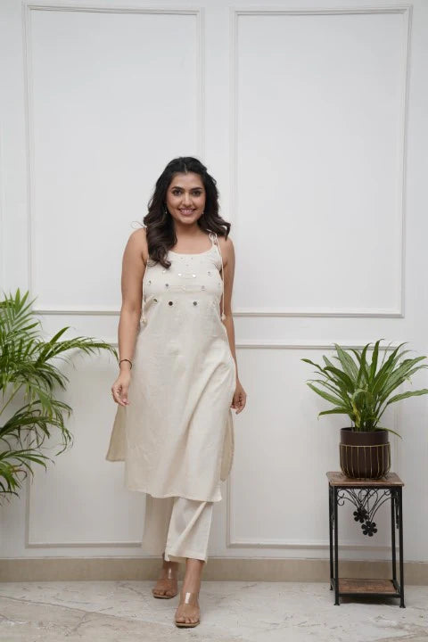 Cotton Speggitti Set with Real Mirror Work