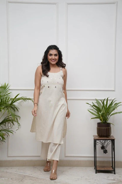 Cotton Speggitti Set with Real Mirror Work