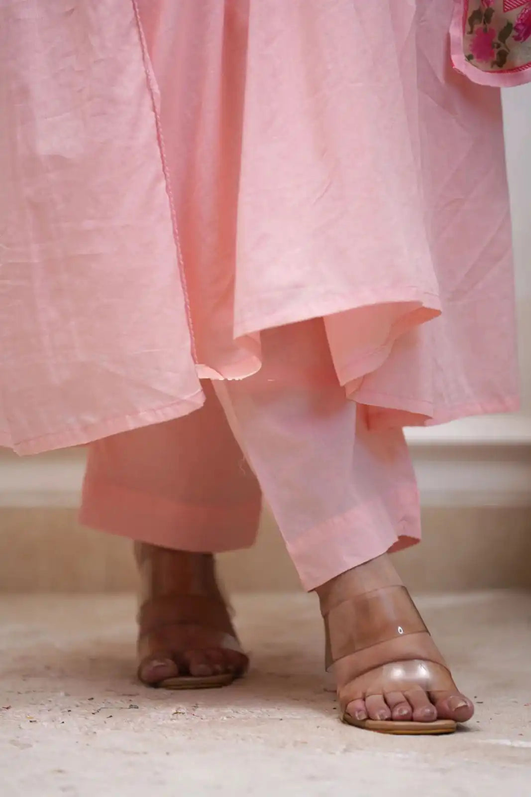 Beautiful Rose Blush Embroidered Suit Set