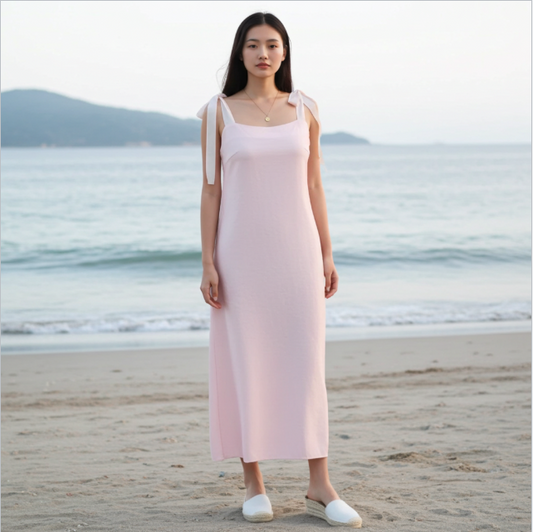 Ribbon Strap Maxi Dress