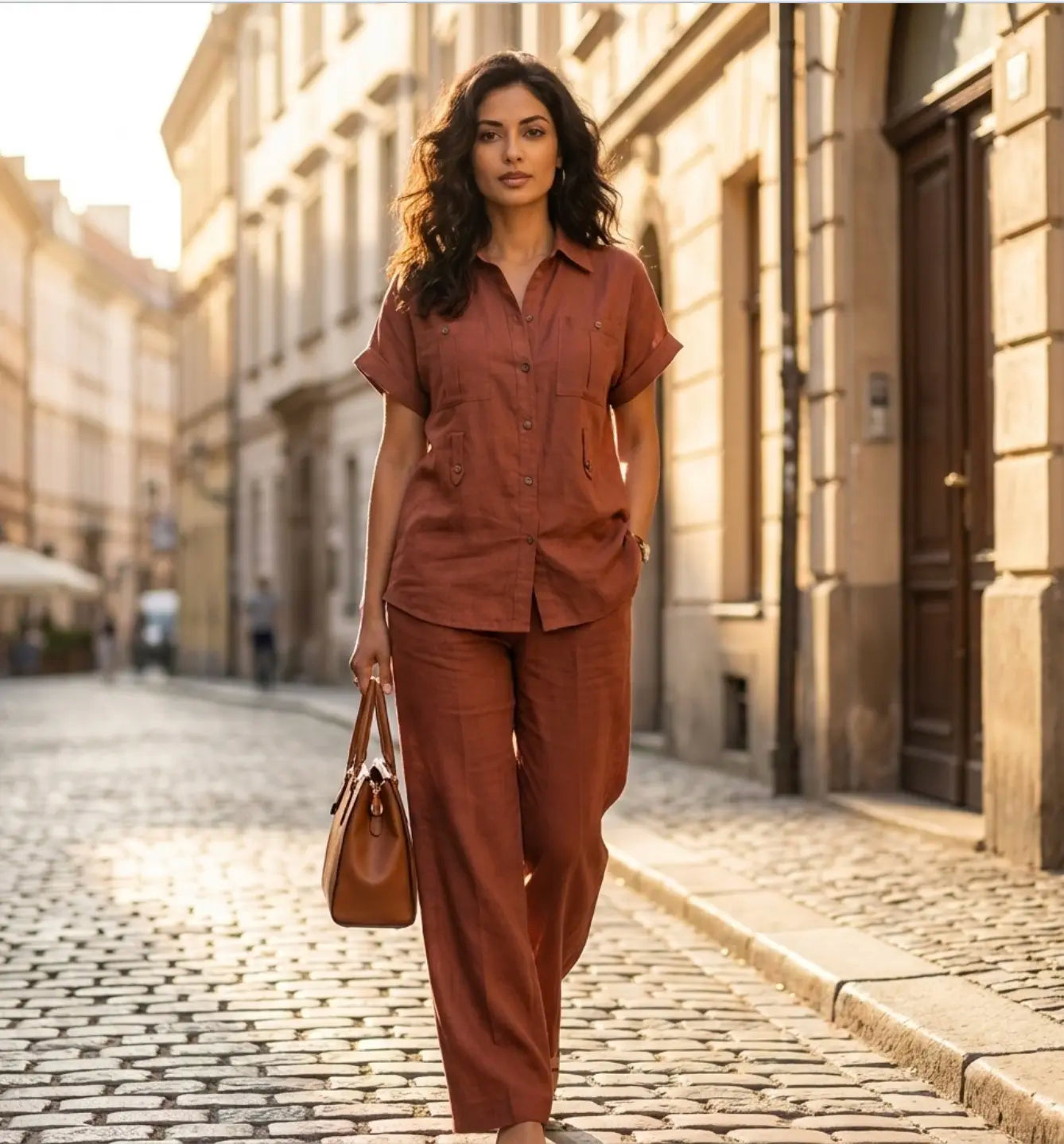 Trendy Rust-Brown Co-ord Set