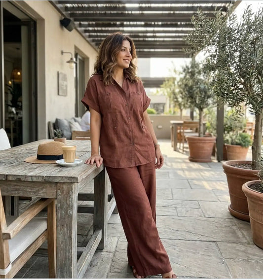Trendy Rust-Brown Co-ord Set