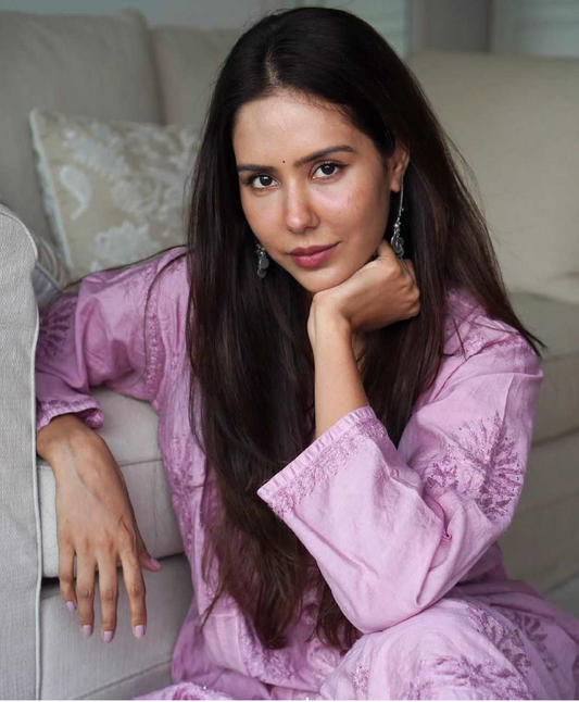 Exclusive Chanderi Lucknowi Kurti