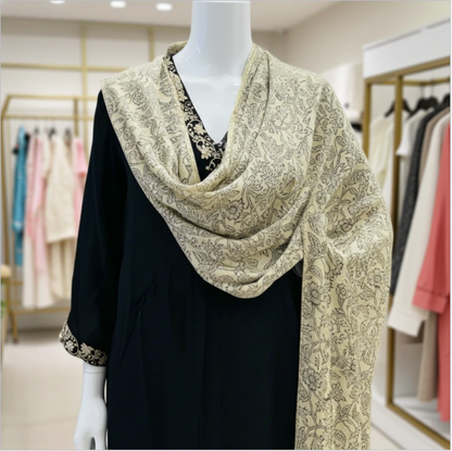 Premium Chinon Silk Suit in Black