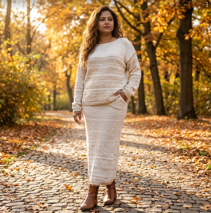 Effortless Chic: The Striped Knit Co-Ord Set