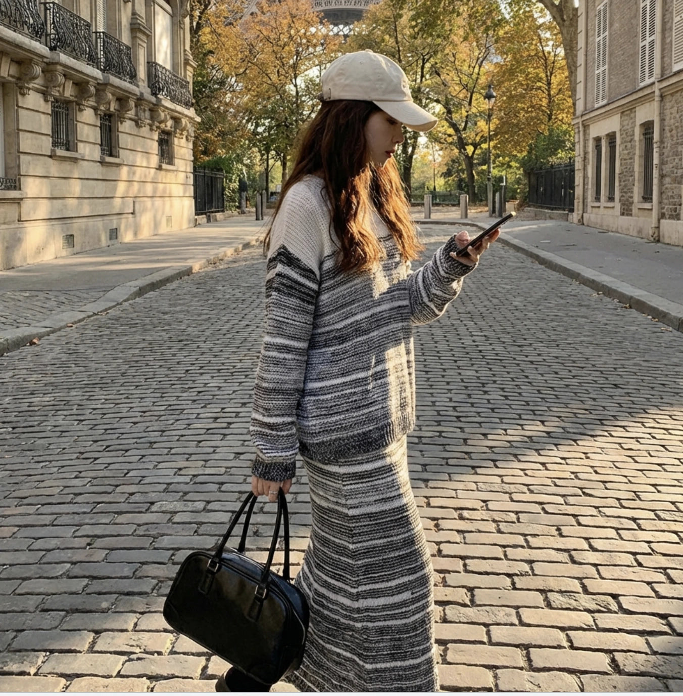 Effortless Chic: The Striped Knit Co-Ord Set
