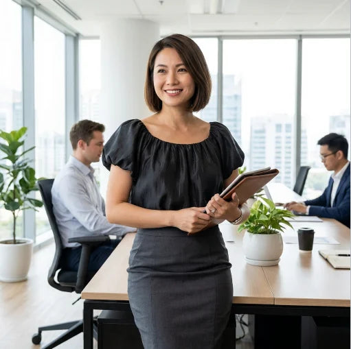 Stylish and trendy Puff Sleeves Top in Sheen