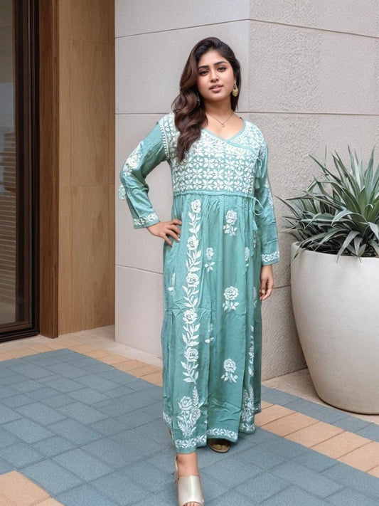 Pure Modal Angrakha Gown
