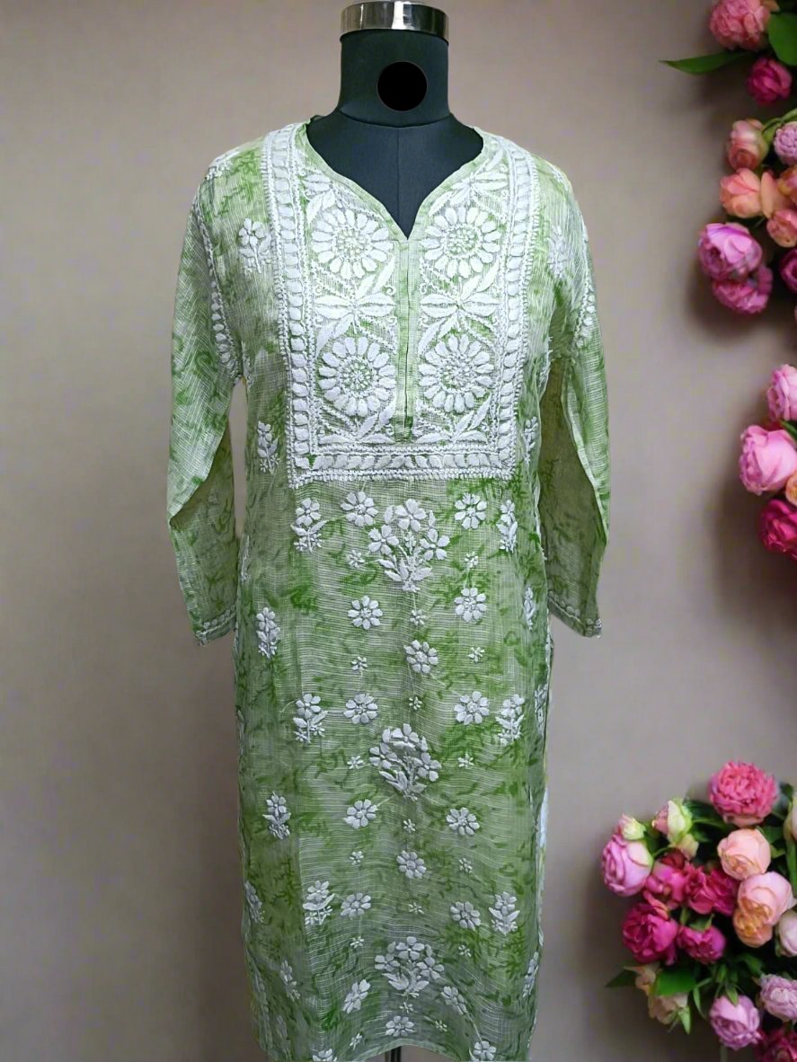Kota Shiburi Chikankari Kurti