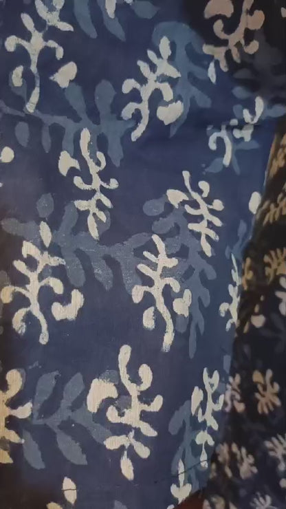 Beautiful Navy Blue Hand Block Print Kurta Set