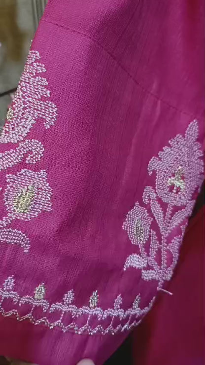 Stunning Pink A -Line Kurta Set