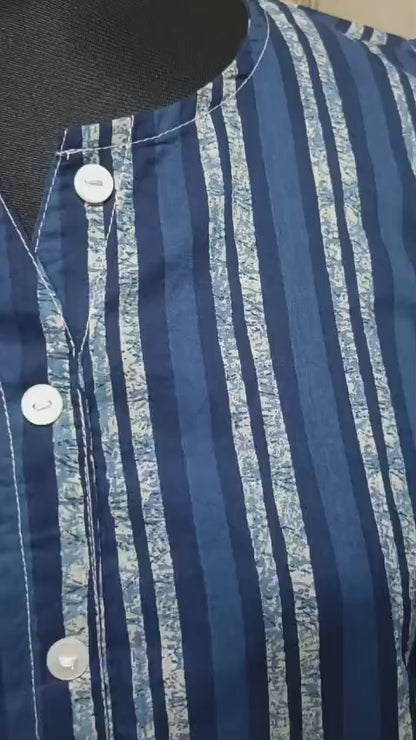 Pure Cotton Sleeveless Short Top ( Sleeves Attached )