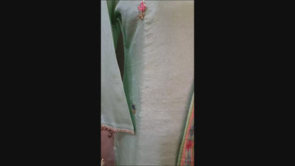 Sea Green Party Wear Simar Suit With Digital Print Dupatta