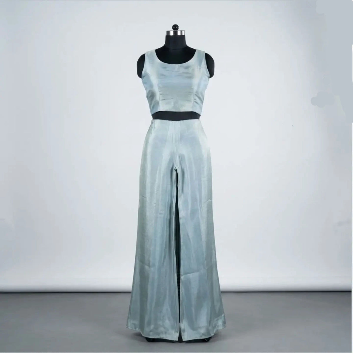 Stunning 3-Piece Sage Green Tissue Silk Co-Ord Set